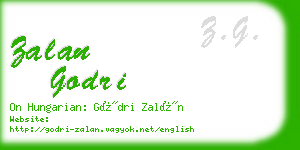 zalan godri business card